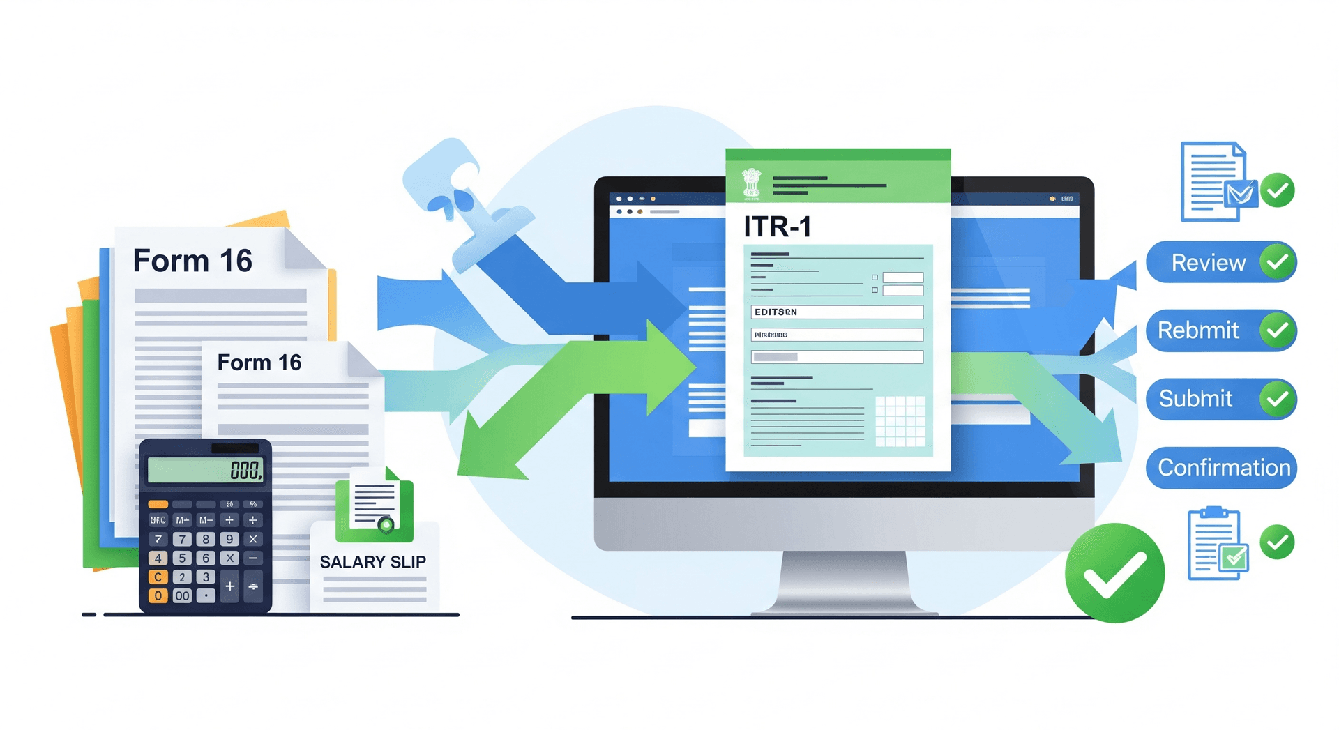 ITR-1 Sahaj form filing process step by step